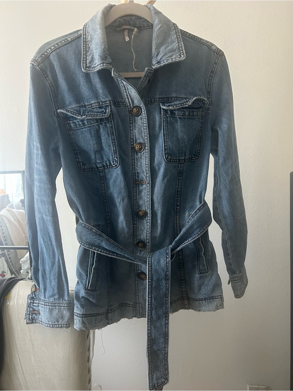 Free People Jacket with Tie Belt Size XS